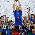 how many trophies has italy won